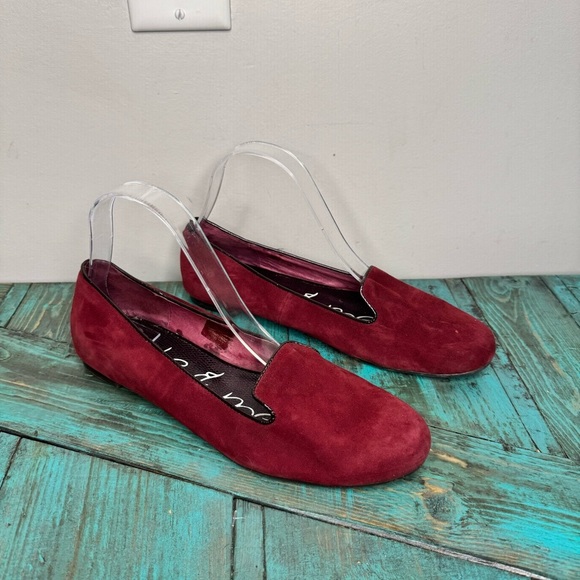 Kate & Mel Burgundy Red Leather Suede Slip On Flat Loafers Size 39 - Picture 2 of 11